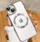 vomubao Cover per iPhone 14 Magnetica Custodia Compatibile con MagSafe, Anti-Scratch Trasparente Custodia Telefono Magnetico per iPhone 14 con Protezione Fotocamera-Argento