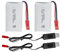 2PCS 3.7V 800mAh Lipo Battery RC Drone Battery with USB Charger JST Plug for SYMA X56W MJX X400W X300C X800 HS110 HS200 S670 V950HD S1750 V2450 RC Quadcopter Battery