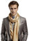 LA FERANI Herren Schal 100% Seide Chiffon Halstuch Seidenschal 180x80cm Uni Farbe für Anzug Creme Stola Business Style Geschenk für Ihn (Creme)