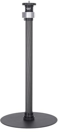 Koolehaoda Monopiede con Base Rotonda da 40-71cm, Monopiede da Tavolo, Tubo da 25mm in Fibra di Carbonio, Treppiede da Tavolo per Canon, Sony, Nikon Fotocamere e Luce Video (ST-2070)