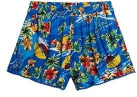 Superdry Damen Beach Shorts Blauer Delfin Ozean 38