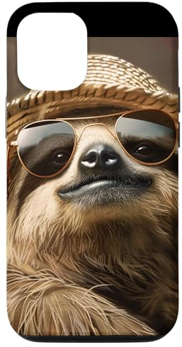 Faultier macht Urlaub, witziges Tier, lustiges Faultier Hülle für iPhone 15 Pro