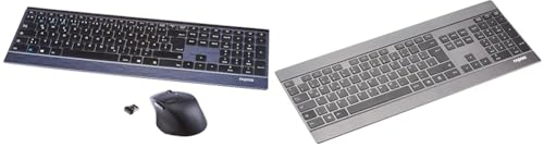 Rapoo 9500M kabelloses Tastatur-Maus Set Wireless Deskset 1600 DPI Sensor & E9270P kabellose Tastatur Wireless Keyboard ultraflaches 4 mm Tastaturdesign