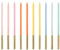 PartyDeco Geburtstagskerzen 14 cm | 10 Stck. - Bunt