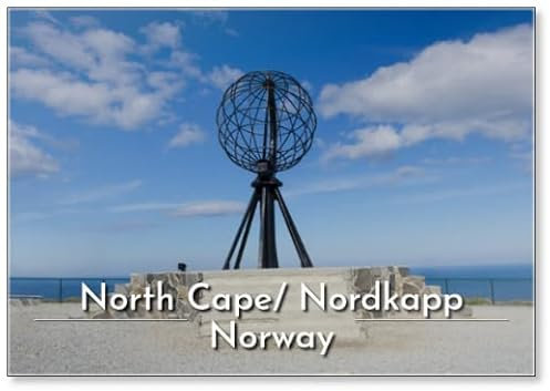 Kühlschrankmagnet, symbolischer Globus am Nordkap