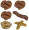 WeddHuis 6 Pcs Fake Kacke Kackhaufen Scherzartikel Fake Scheiße Kackwurst Scheißhaufen Kot Ganz Große Kacke Scheiße Tricky Toys Prank Requisiten für Halloween April Fools