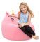 MeMoreCool Sitzsäcke für Kinder von 8-12 Jahren, Kleinkinder Sitzsack Sofa mit Füllung – Einhorn-Bohnensofa für Jungen und Mädchen, Bequemer Bodenstuhl für Spielzimmer und Kinderzimmer, Rosa