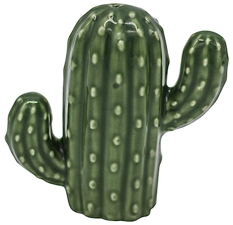 TOPBATHY Porta Stuzzicadenti in Ceramica A Forma di Cactus Porta Stuzzicadenti Decorativo A Forma di Cactus Pratico Ed Elegante