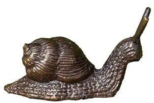 Bronze-Skulptur Schnecke | klein | 9,5x3,5x4cm | Tierfigur aus Bronze handgefertigt