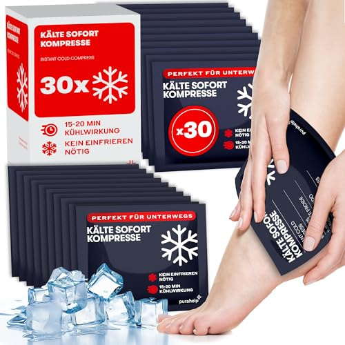 Kühlpads zum Knicken (30 Stück) - Sofort Kältekompresse für Erste Hilfe
