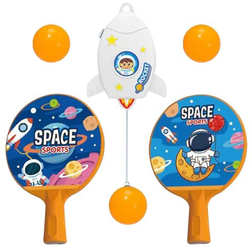 Pingpong Trainer Set - süße Astronaut Kinder Pingpong Selbsttraining Spielzeug suspendiert, Eltern -Kinder -Trainingsgerät Pingpong -Trainer, Interaktionsspielzeug für Familie