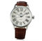 BESPORTBLE Herren Automatische Mechanische Armbanduhr Mit PU Lederband Weiß Silber Automatik Uhr Mit Modell Sewor Herren Uhr