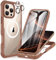 CENHUFO Compatible with iPhone 16 Pro Max Case Fits for Magsafe, Built-in Glass Screen Protector with Camera Lens Protector, 360 Full Body Protective Phone Case for iPhone 16 Pro Max 6.9 Inch -Brown