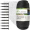 TTL Garden Teichnetz Vogelschutznetz 2x10m schwarz 30g/m² - 12x12mm engmaschig Starkes HDPE Poolnetz Obstbaumnetz Gartennetz, Vogelabwehr Netz, reißfest dehnbar robust mit 10 Bodenanker
