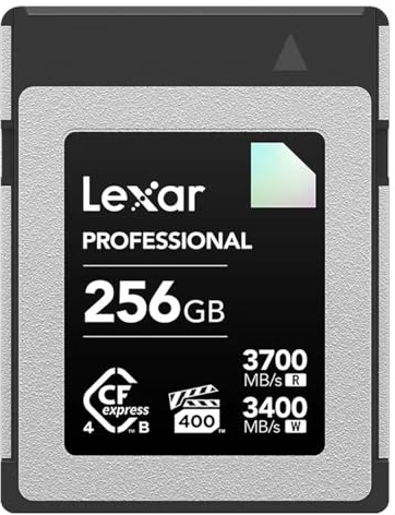 Lexar CFexpress Pro Type B Diamond 256GB | High speed data storage with 3700MB/s read speed, 3400MB/s write speed and 4K video support