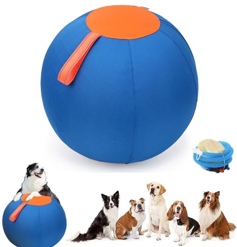 Pet Balle de Jeu pour Chien Balle Géante pour Chien Grand Ballon Gonflable Jouet pour Animal Domestique Grand Ball de Cheval Ballon Troupeau Ball d'entraînement pour Chevaux Chèvres Agneau (Ø 45cm)