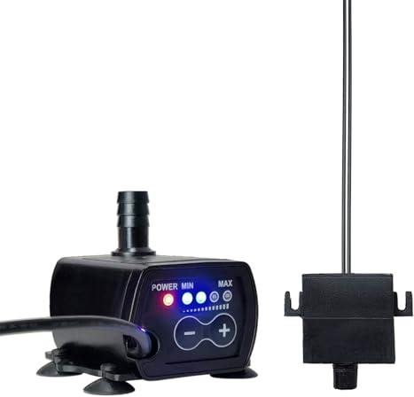 Roamoris - Automatic Small Sump Pump for Dehumidifier, 13ft Height Lift, 4-Level Flow Control, Submersible Water Pump with Level Sensor, for HVAC Condensate