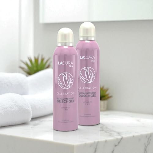 SPA CELEBRATION - Gel doccia schiumoso, 200 ml, fiore di loto e riso, confezione da 2