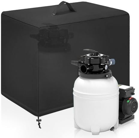 TZEKING Housse de Filtre à Sable Étanche,Housse de Protection Étanche pour Pompe de Piscine INTEX,Couverture Étanche pour Filtre à Sable, 84 x 61 x 86 cm