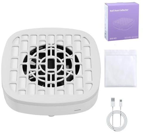 Professional Nail Dust Collector Powerful Suction Machine Acrylic Gel | Quiet Nail Dust Fan Vacuum Machine Polishing for Home Salon Studio Desk Table Manicure Pedicure Women Beginner