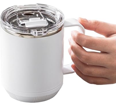 Insulated Tumbler - 4.61 Inches Stainless Steel Tumbler for Hot Cold Drinks, Travel Coffee Tea Container with Induction Heating Feature and 460ml Capacity, Leakproof Design for Sports School Office