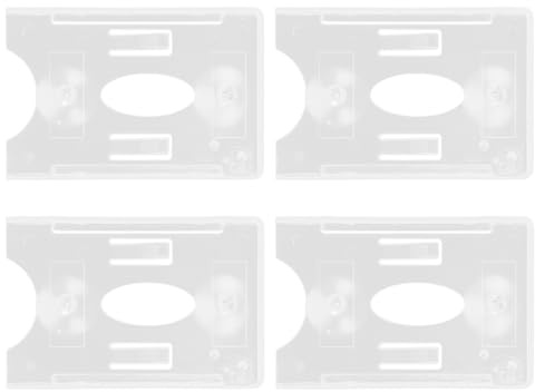 TOYANDONA 4-Pack Plastic Parking Permit Holders with Reliable Suction Cup Mounts for Car Windshield, Designed for Auto Interior Accessories 3.54 X 2.17 Inches