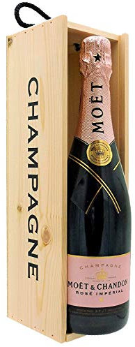 Moët & Chandon Imperial Rosé Champagne 75cl with Wooden Champagne Gift Box