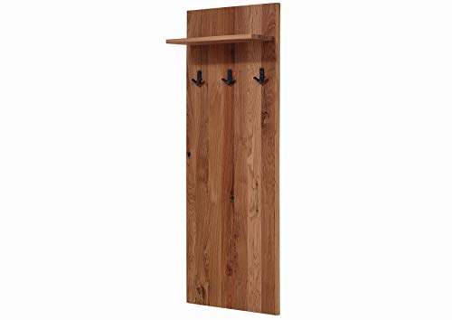 MASSIVMOEBEL24.DE Wandgarderobe Wildeiche 140x20x50 Tabacco geölt VILLANDERS #333