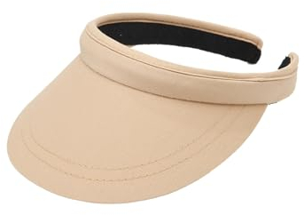 mh michael heinen Damen Visor, Sonnenhut, Schirmmütze, Sonnenschild, Sonnenvisier, Kopfbedeckung gepolstert, Flex-Verschluss, leicht, luftig sand OS