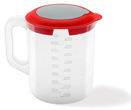 USE FAMILY - Jarra Batidora de Plástico 1,6L. Vaso Medidor para Pastelería. Jarra Multiusos para Cocina. Recipiente Plástico para Batidora