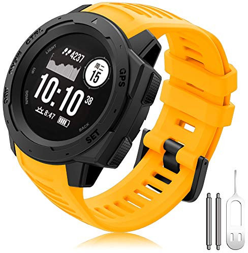 Compatibile con Garmin Instinct Cinturino, Silicone Braccialetto 22mm di Ricambio Accessori Sportivo Cinturino per Garmin Instinct Smartwatch