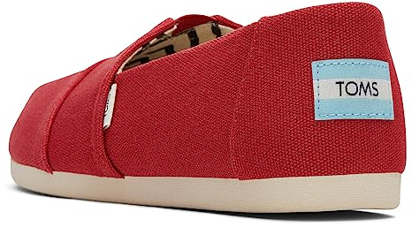 TOMS Damen Alpargata aus recycelter Baumwolle Flache Slipper, ROT, 40 EU