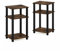 Furinno Just 3-stufiger Turn-N-Tube-Beistelltisch, 2er-Pack, Amber Pine/Schwarz