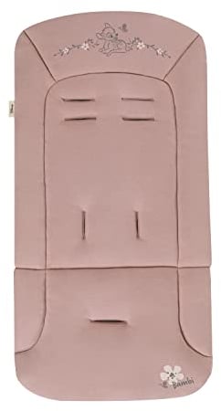 hauck Disney Universal Sitzauflage für Buggys Kinderwagen & Fahrradanhängern aus Atmungsaktiver, Weicher Baumwolle, Einfache Befestigung, für Sommer & Winter (Pushchair Seat Liner, Bambi Rose)