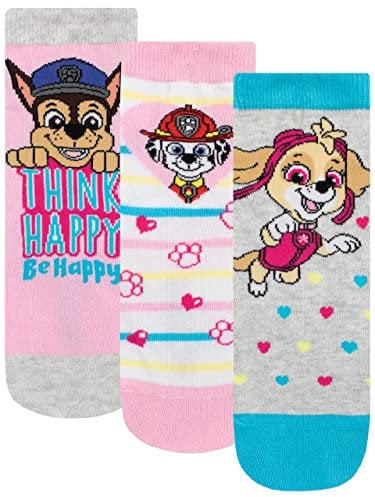PAW PATROL Mädchen Socken im 3er Pack Mehrfarbig 27-30