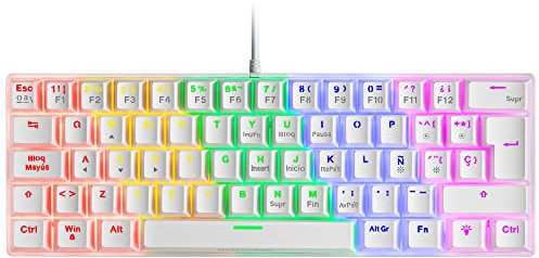 Mars Gaming T. Mecanico MK60 Rainbow. White