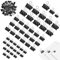 150 Pezzi Binder Clips 15mm/19mm/25mm Foldback Clips Metallo Clip Doppio Clip Fermacarte Clip Fermafogli Cartella dell'ufficio Cancelleria Clip Nero