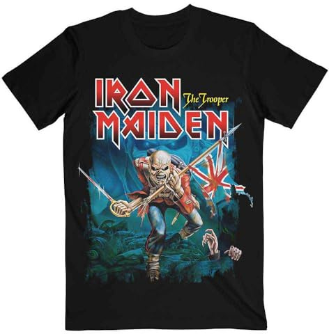 Iron Maiden T Shirt World Piece Tour Circle Band Logo Official Unisex Yellow