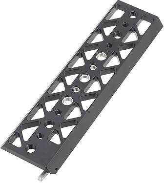 FOTGA 8 Inch Quick Release Plate Lightweight Dovetail Bridge Plate Lower Tripod Base Plate Bracket for Tilta Standard Camera Cage