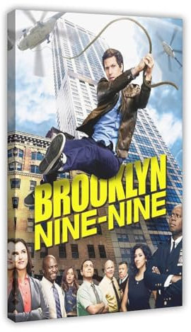 NEDOES Brooklyn Nine-Nine Poster Leinwand Poster Schlafzimmer Dekor Sport Landschaft Büro Zimmer Dekor Geschenk Rahmenstil 50 x 75 cm