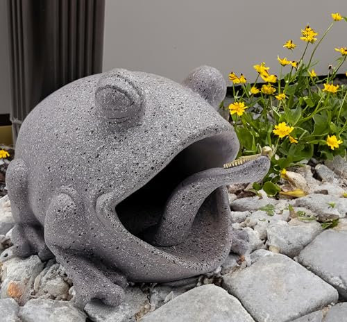 Teaeeno Frosch Dachrinne Fallrohrverlängerung Dekoration, Tierrinne, Fallrohr, Deko, Fallrohrverlängerung, Umlenker, Spritzblock, Skulptur, Outdoor-Dekoration, Garten, Tierstatue Ornamente