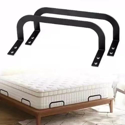 Shienfir Barra di Fermo Materasso da 2 Pezzi, Letto Regolabile, Mantiene Il Materasso in Posizione, Ferma Materasso Antiscivolo, Telaio del Letto in Legno, stabilizzatori per Materasso, con Viti. 2 p