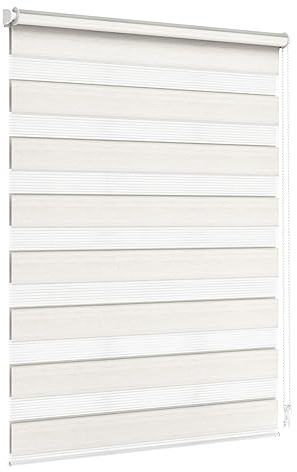Jalousiescout Doppelrollo Klemmfix ohne Bohren & mit Bohren, 100x230cm Beige-Marmoriert Rollo Fensterrollo lichtdurchlässig & verdunkelnd,Sonnenschutzrollo Zebrarollo für Fenster & Türen