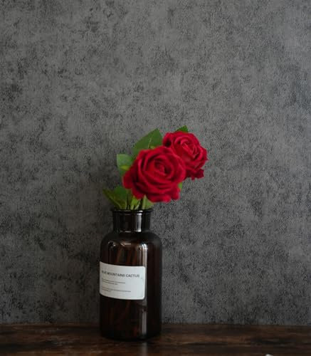 Guvana 15.7x394 Black Concrete Cement Wallpaper Black Faux Cement Contact Paper Modern Peel and Stick Wallpaper Black DIY Removable Contact Paper Self Adhesive Wallpaper for Accent Wall Decor