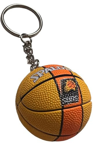 Palla Portachiavi Compatibile con NBA Suns Basket Gadget Accessori Idea Regalo Uomo Donna Bambino Ciondolo Creativo 3D