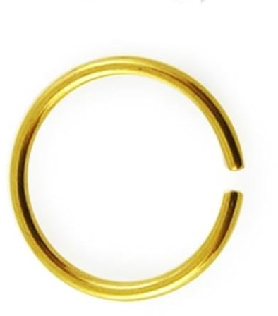 Piercing Nasenring 8 mm I Echt 750 Gelbgold I Tragus Helix Septum Ear I neu modisch extravagant exklusiv I Stärke 0,6 mm I 45059-8