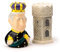 JMS we create smile - Salt & Pepper Shaker Set Novelty King Charles III Ceramic Shaker Pots Pepper and Salt Cruet Set - Spice Shaker Set Condiment Dispenser Seasoning Set for Home Kitchen Dining Table