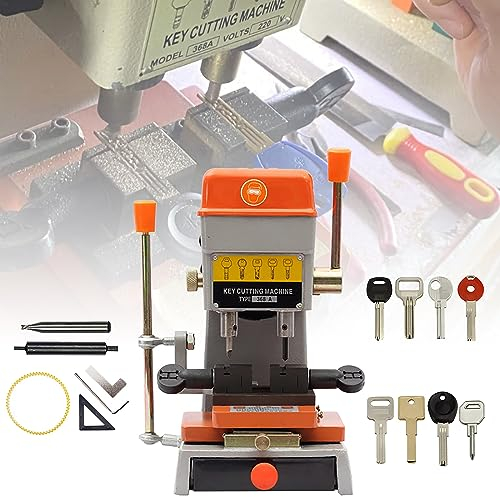 Vertikale 120-W-Schlüsselfräsmaschine – integrierte Lampe + mobiler Griff, multifunktionaler Heim-/Autoschlüssel-Duplikator, für genoppte, gewellte, DREI- oder viertelteilige zylindrische Schlüssel