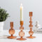 Glasseam Porte-Bougies en Verre: Marron Bougeoir pour Bougies en Verre Lot De 3 Bougies ColoréEs Bougeoirs à Bulles pour Le Salon Bougeoirs pour DéCoration D'IntéRieur DéCoration De Tables De FêTe