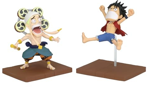 Banpresto Monkey D. Luffy & Enel One Piece Actionfigur - World Collectable Log Stories 8 cm - BP89838P Mehrfarbig - Sammelfigur - Ideal für Anime-Fans